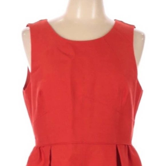 J. Crew Wool/Silk lined Redorange Dress. SZ 4 - Picture 2 of 2